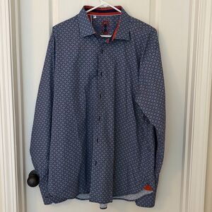 Luchiano Visconti patterned button down - men’s size XXL